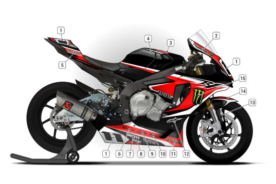Alternative view of Yamaha R1 2015/19