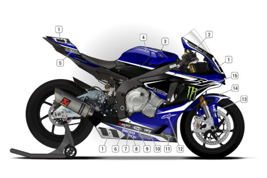 Alternative view of Yamaha R1 2015/19