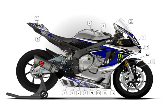 Alternative view of Yamaha R1 2015/19