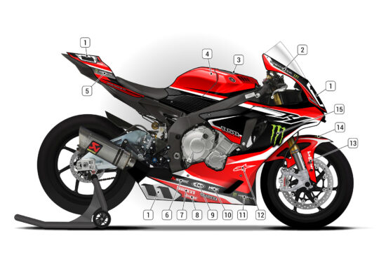 Alternative view of Yamaha R1 2015/19