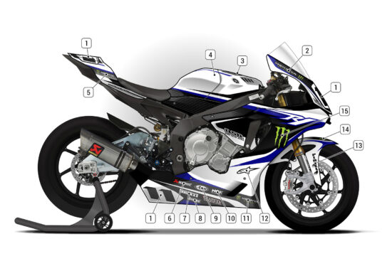 Alternative view of Yamaha R1 2015/19