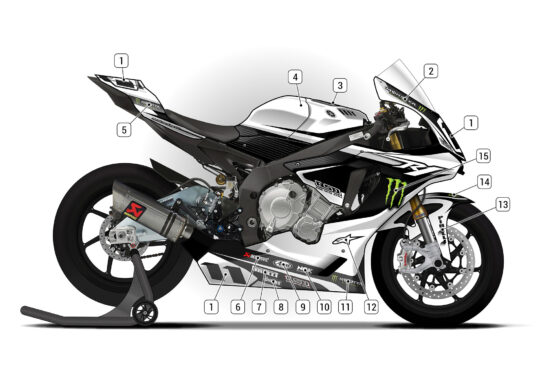 Alternative view of Yamaha R1 2015/19