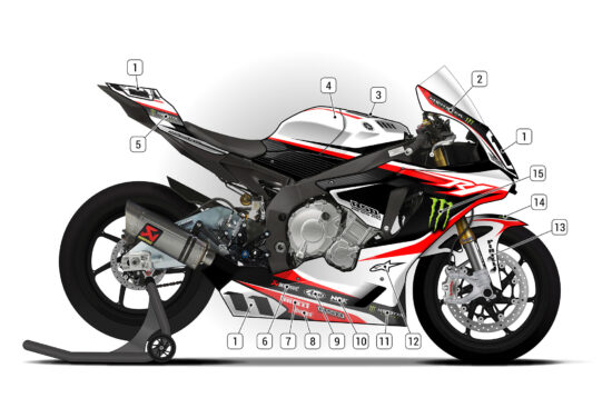 Alternative view of Yamaha R1 2015/19