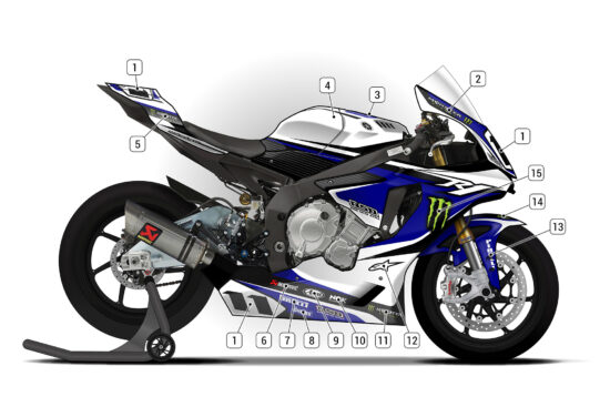 Alternative view of Yamaha R1 2015/19