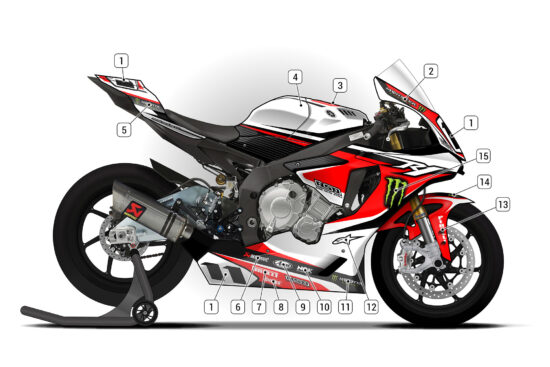 Alternative view of Yamaha R1 2015/19