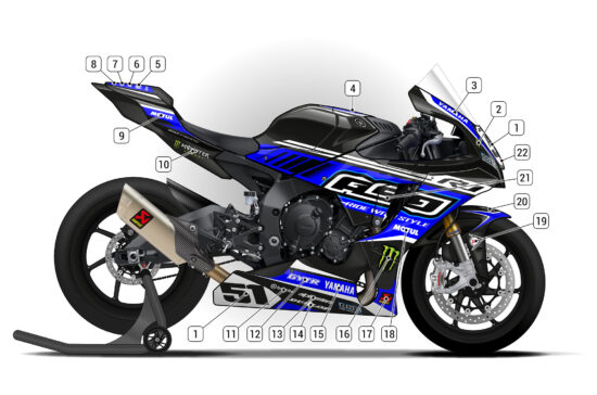 Alternative view of Yamaha R1 2020/24 D2