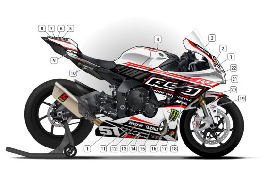 Alternative view of Yamaha R1 2020/24 D2