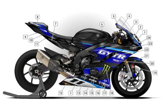 Alternative view of Yamaha R6 2017/25