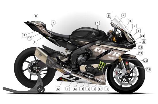 Alternative view of Yamaha R6 2017/25