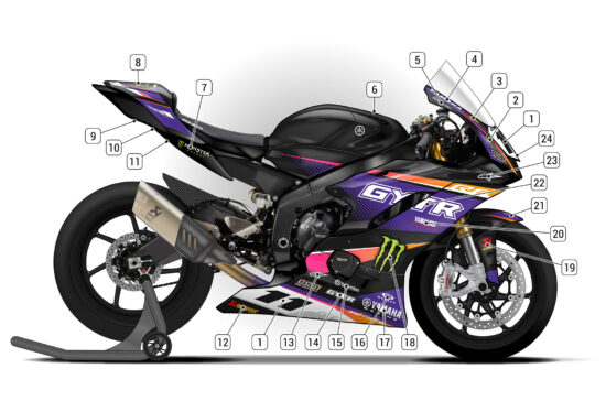 Alternative view of Yamaha R6 2017/25