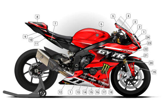 Alternative view of Yamaha R6 2017/25