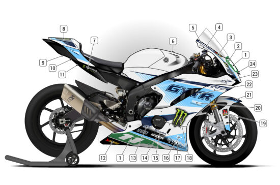 Alternative view of Yamaha R6 2017/25