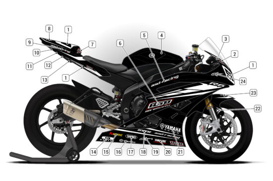 Alternative view of Yamaha R6 2006/07