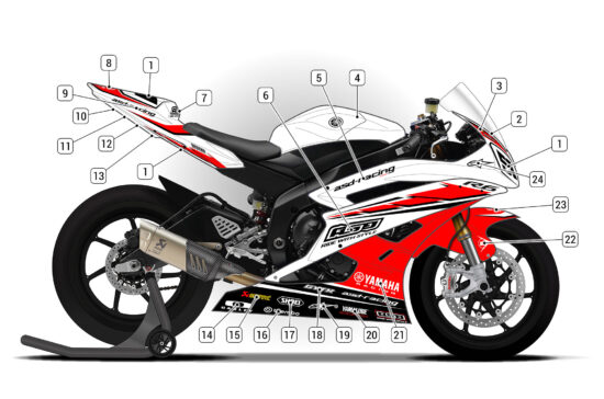 Alternative view of Yamaha R6 2006/07