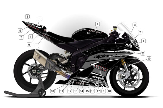 Alternative view of Yamaha R6 2008/16