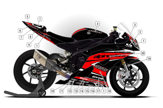 Alternative view of Yamaha R6 2008/16