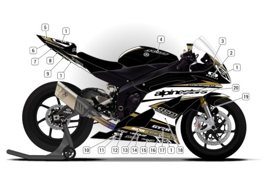 Alternative view of Yamaha R6 2008/16