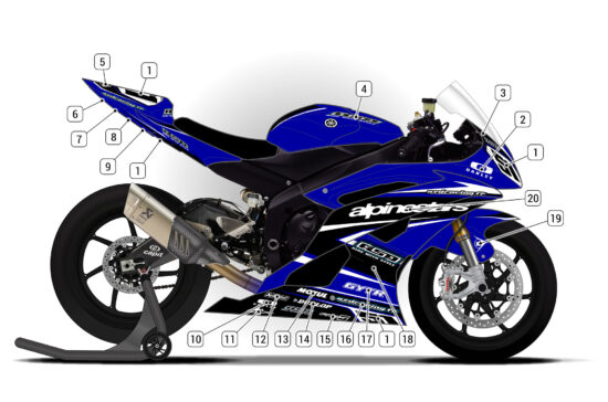 Alternative view of Yamaha R6 2008/16