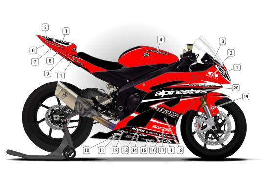 Alternative view of Yamaha R6 2008/16