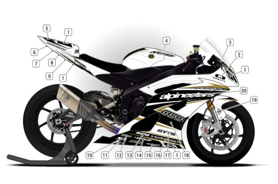 Alternative view of Yamaha R6 2008/16
