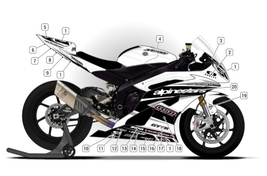 Alternative view of Yamaha R6 2008/16