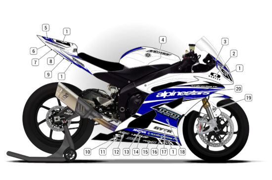Alternative view of Yamaha R6 2008/16