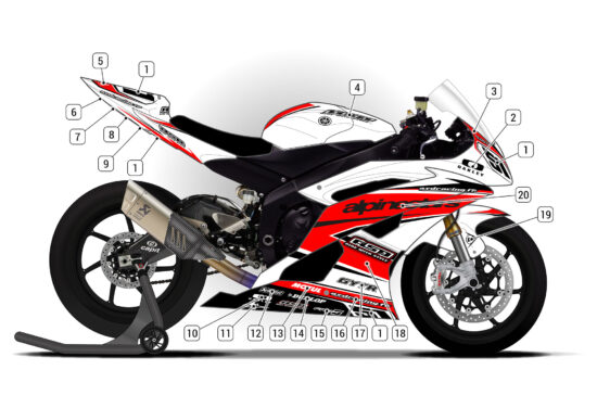 Alternative view of Yamaha R6 2008/16